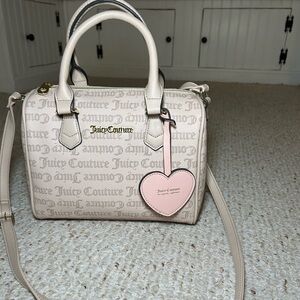NWOT Juicy Couture Speedy Satchel Tan Dot Logo Heart Fob